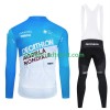 Decathlon Ag2R Radbekleidung Radtrikot Langarm + Lang Trägerhose Winter Thermal Fleece 2024